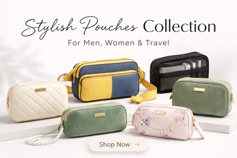 stylish pouch collection for men women travel India Leymor